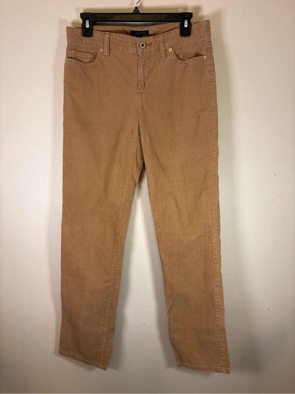 Tommy Hilfiger Corduroy Straight Leg Pants Camel Size 6 Preppy Y2K Earth Tones